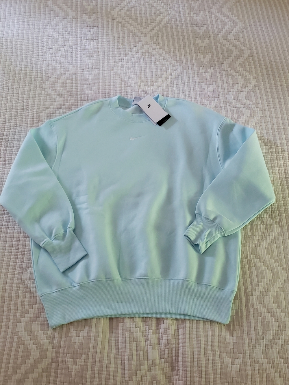 NWT Nike Oversized Sweatshirt Light Blue Women's Size Small